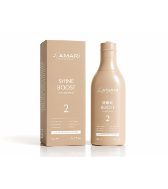 Keratyna do włosów ze średnim skrętem zapewniająca połysk i blask L'AMARI Shine Boost 500 ml