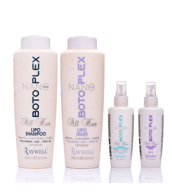 Zestaw odbudowujący RAYWELL Nano Botoplex Hair Restoration Kit 4 × 150 ml 
